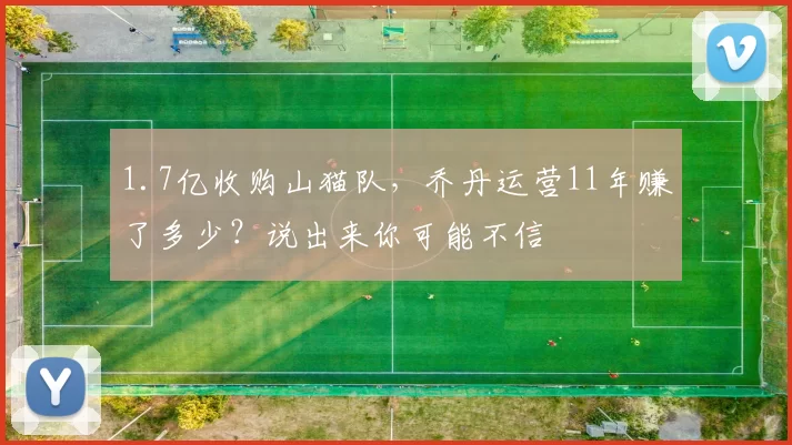 1.7亿收购山猫队，乔丹运营11年赚了多少？说出来你可能不信